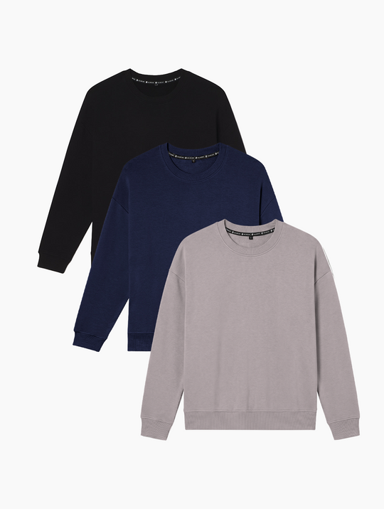 Allwear Organic Crew Neck Sweatshirt 2.0 3 Pack Bundle