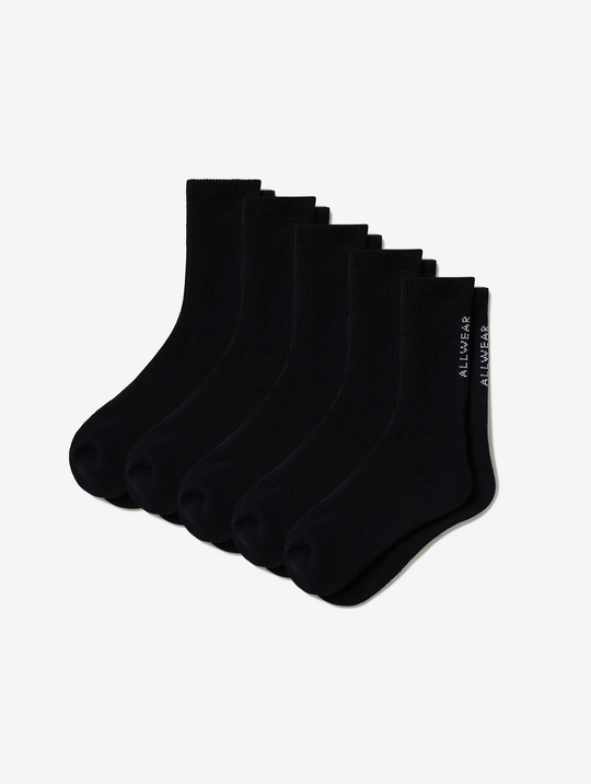 Allwear Organic Crew Socks 5 Pack Bundle